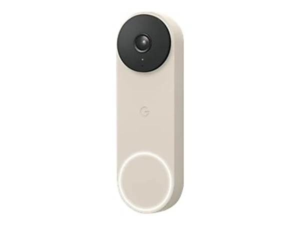 Google Nest 2nd gen - Smart doorbell - with camera - wired - wireless - 802.11a/b/g/n/ac, Bluetooth LE - 2.4 Ghz, 5 GHz - linen