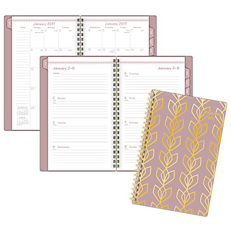 AT-A-GLANCE® Weekly/Monthly Planner, 8" x 4 7/8", Infusion, January to December 2017