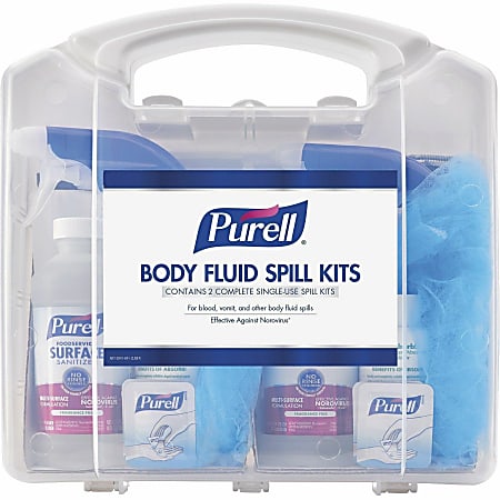 PURELL Body Fluid Spill Kit White Clear 8 Carton - Office Depot
