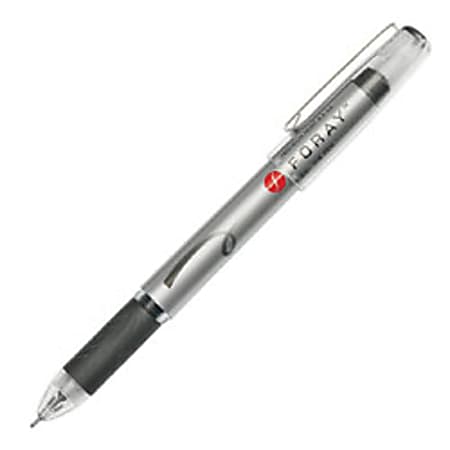 FORAY® Big Tank Gel Pens, 0.5 mm, Needle Point, Black Barrel, Black Ink, Pack Of 12
