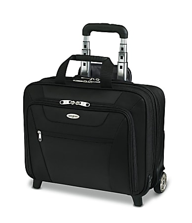 Samsonite Wheeled Business Case, 13inH x 17inW x 6 1/2inD, Black