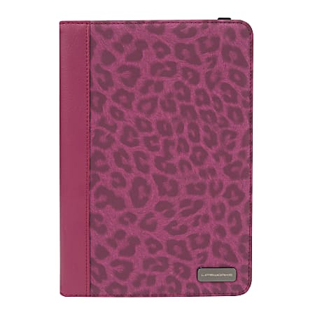 Lifeworks The Fur Coat Fashion Folio Case for 7 - 8" Tablets, 7 1/2" x 4" x 3/4", Pink