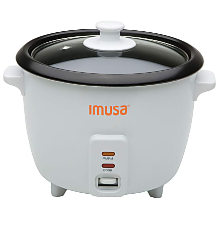 IMUSA Electric Non Stick 3 Cup Rice Cooker 7 12 H x 8 1116 W x 8