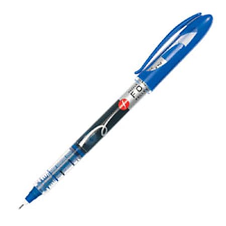 FORAY® Liquid Ink Rollerball Pens, 0.5 mm, Extra Fine Point, Blue Barrel, Blue Ink, Pack Of 12