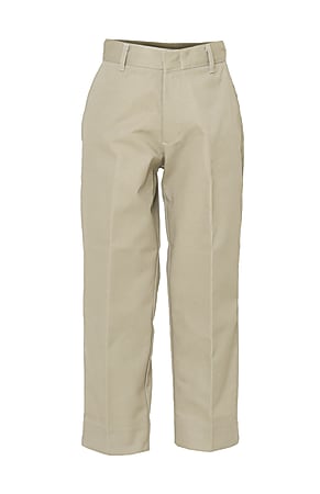 Royal Park Boys Uniform, Flat-Front Pants, Size 5, Khaki