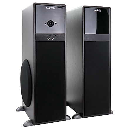 beFree Sound 2.1 Channel 9951164976M 80-Watt Bluetooth® Tower Speakers, Black