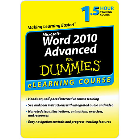 Word 2010 For Dummies Advanced - 30 Day Access, Download Version