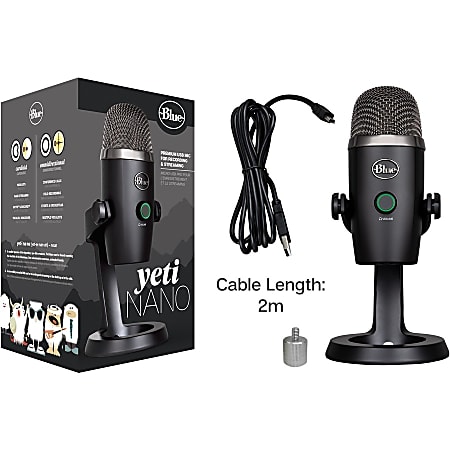 Blue Yeti Nano Wired Condenser Microphone 20 Hz to 20 kHz