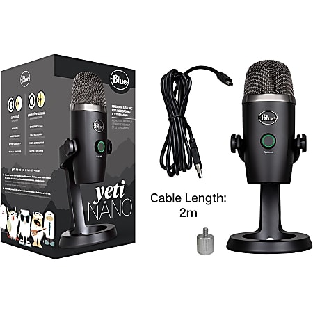 Blue Yeti Nano Wired Condenser Microphone 20 Hz to 20 kHz Cardioid