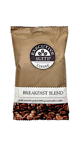 Executive Suite® Coffee Single-Serve Coffee Packets, Medium Roast, Breakfast Blend, Carton Of 42
