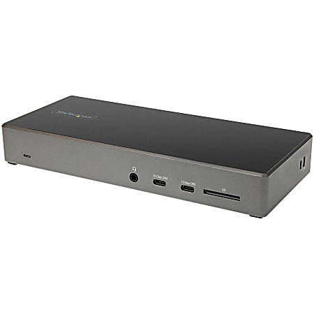 StarTech.com USB C Dock, Triple 4K Monitor USB-C Docking Station with DP 1.4 & DSC, 2x DisplayPort & 1x HDMI, 100W PD, 6x USB (2x 10Gbps)