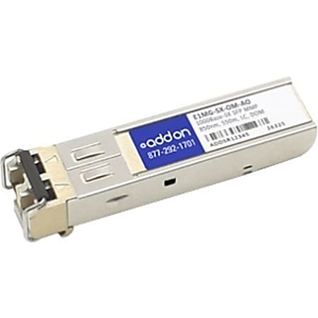 AddOn Brocade E1MG-SX-OM Compatible TAA Compliant 1000Base-SX SFP Transceiver (MMF, 850nm, 550m, LC, DOM)