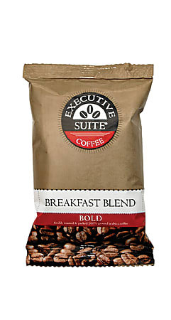 Executive Suite® Coffee Single-Serve Coffee Packets, Bold Roast, Breakfast Blend, 1.5 Oz, Carton Of 42