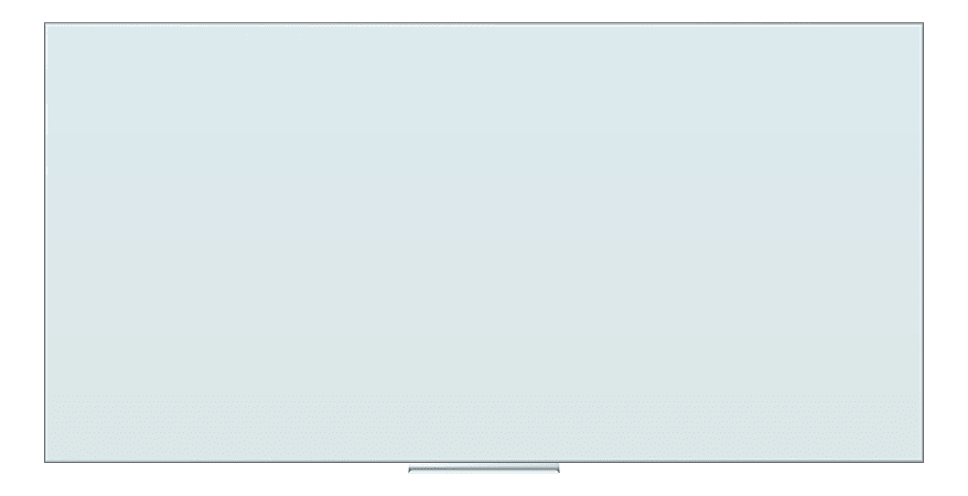 U Brands® Floating Non-Magnetic Glass Dry-Erase Board, 72" X 36", White Frosted Surface, Frameless, Actual Size 70" X 35" (2779U00-01)
