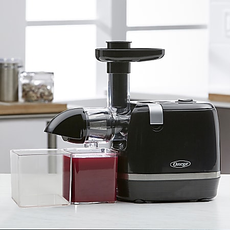 Omega H3000R Horizontal Cold Press Juicer Black Office Depot