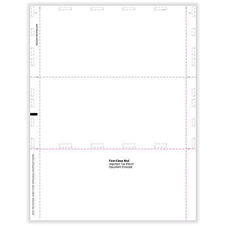 ComplyRight® 1099-NEC Tax Forms, Pressure Seal, Blank With Backer Instructions, Z-Fold, Laser, 11", Pack Of 500 Forms