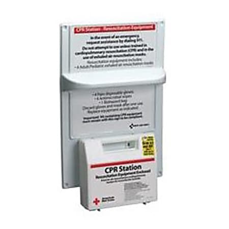 First Aid Only Bilingual CPR Station, 12"H x 6"W x 1/2"D, White