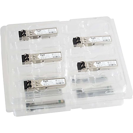 C2G Cisco GLC-SX-MM compatible 1000Base-SX SFP Transceiver (MMF, 850nm,550m, LC) - 5 Pack - For Data Networking, Optical Network - 1 x 1000Base-SX, SFP,Duplex LC MMF, 850nm, 550m, GLC-SX-MM 5 PACK