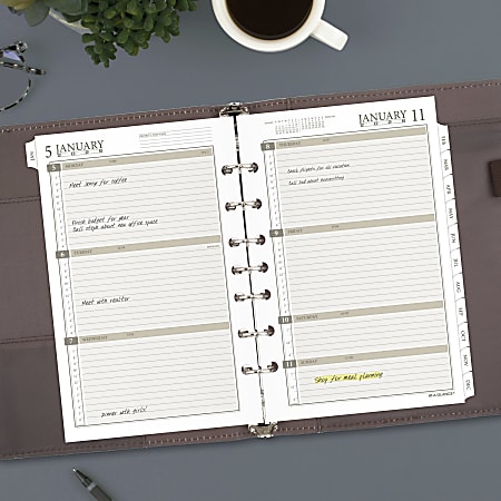 AT A GLANCE 2026 Weekly Monthly Planner Refill Loose Leaf Desk Size 5 ...