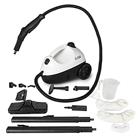 Commercial Care Corded Electric Multipurpose Portable Canister Steam Cleaner With Accessories, White