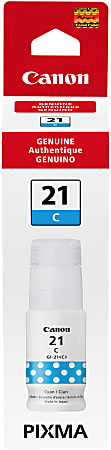 Canon® GI-21 Cyan Ink Tank, 4537C001