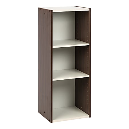 IRIS 34-11/16"H 3-Shelf Space-Saving-Shelf, Walnut Brown