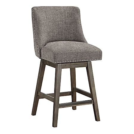 Office Star Granville Swivel Counter Stool, Gray/Charcoal
