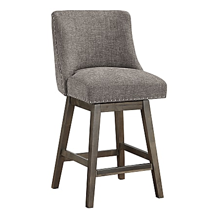 Office Star Granville Swivel Counter Stool GrayCharcoal Office Depot