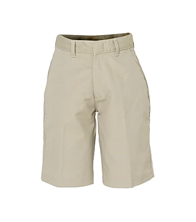 Royal Park Boys Uniform, Flat-Front Shorts, Size 12, Khaki