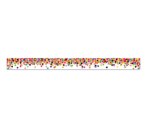 Teacher Created Resources Straight Border Trim, 3" x 35", Confetti, Pack Of 12 Strips