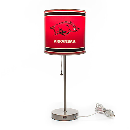 Imperial NCAA Table Lamp, 19"H, University Of Arkansas