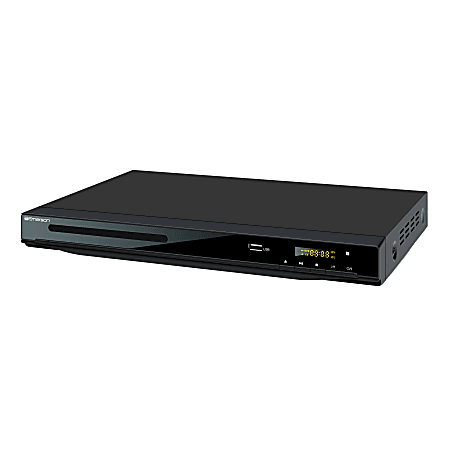Emerson ED-8000 HD Upscaling DVD Player, 1-1/2”H x 6-15/16”W x 14-1/4”D, Black