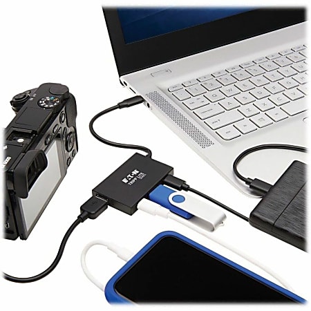Eaton Tripp Lite Series 4-Port USB-C Hub - USB 3.x Gen 2 (10Gbps), 2x USB-A & 2x USB-C Ports, Thunderbolt 3, Aluminum Housing - U460-004-2A2C-2