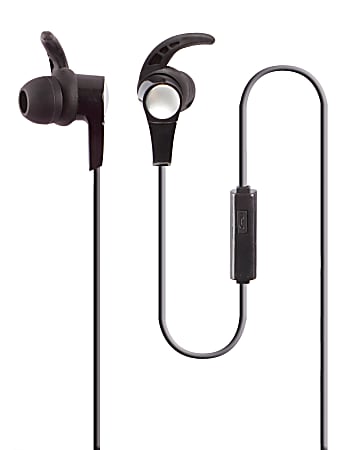 Ativa™ Hook Earbuds With Aux Connector, Black