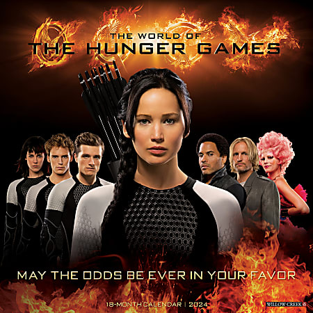 2024 Willow Creek Press Art & Design Monthly Wall Calendar, 12" x 12", The World Of Hunger Games, January To December