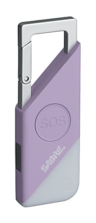 Sabre 2-In-1 Personal Alarm With SOS Button And Led Light, Lavender, PA-100-LV
