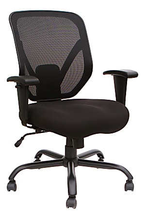 Lorell® SOHO Big & Tall Mesh Back Chair, Black