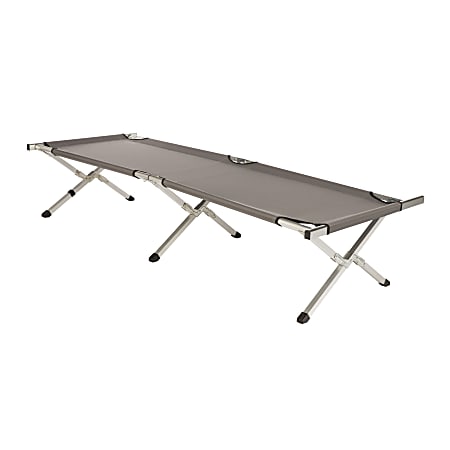 Kamp-Rite Military-Style Folding Cot, 16"H x 25"W x 76"D, Gray