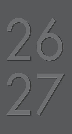 2026-2027 Willow Creek Press 2-Year Monthly Checkbook/Calendar, 3-1/2" x 6-1/2", Charcoal, January 2026 To December 2027, 56523