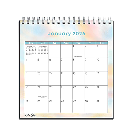 2026 Blue Sky Monthly Desk Pad Calendar, 6-1/16” x 6-3/8”, Monique Bright, January To December, 155925