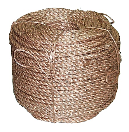 Manila Rope, 3 Strands, 1/4 in x 600 ft, Boxed