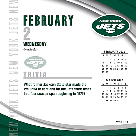 Lang Daily Calendar New York Jets 2022 - Office Depot