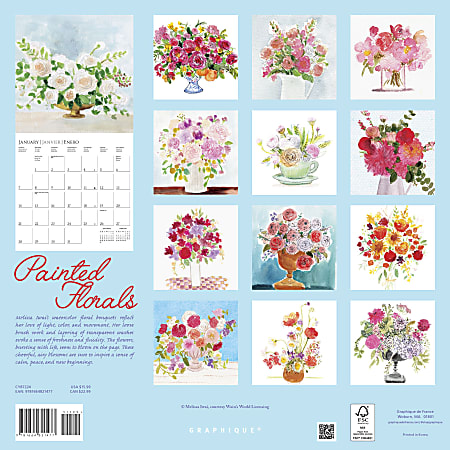 Calendrier 2024 Bouquets - 15.5 x 18 cm