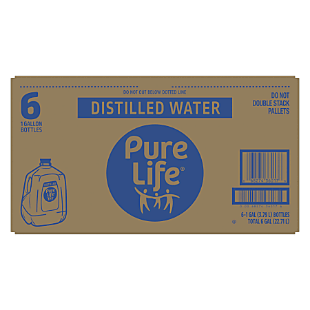 Pure Life Distilled Water 1 Gallon Case Of 6 Bottles - Office Depot