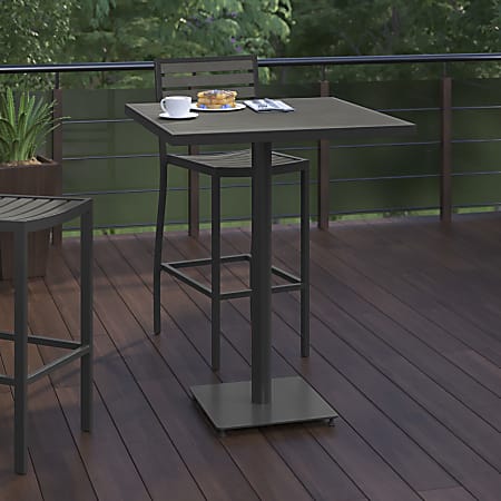 Resin bar height shop table and chairs
