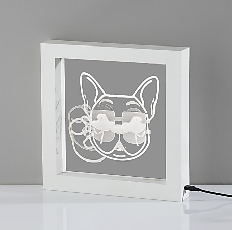 Adesso Simplee Cool Dog LED Video Light Box 9 H White Office Depot