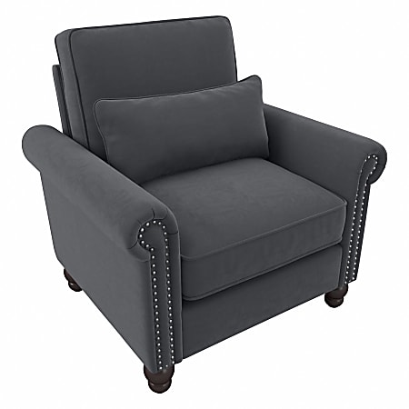 Bush® Furniture Coventry Accent Chair With Arms, Dark Gray, Standard Delivery