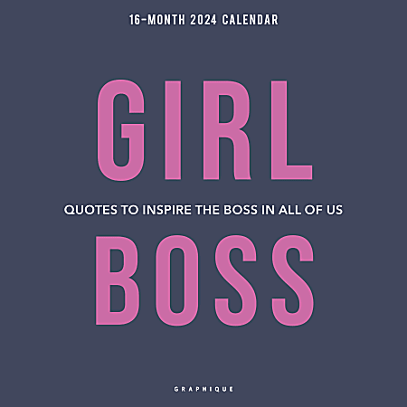 2024 Graphique Monthly Wall Calendar, 12" x 12", Girl Boss, January to December 2024 , CY855