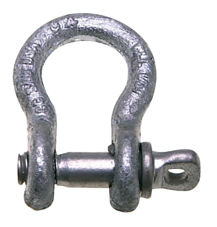 419 3/8" 1T Galvanized Zinc Carbon Anchor Shackle With Screw Pin
