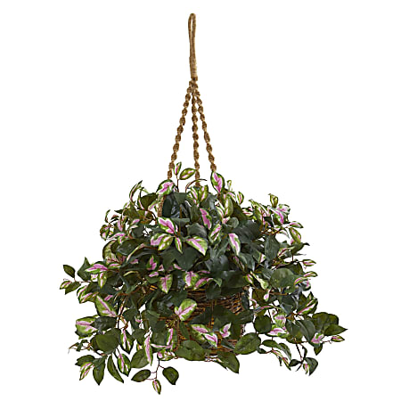 Nearly Natural Hoya 30”H Artificial Plant With Hanging Basket, 30”H x 26”W x 26”D, Green